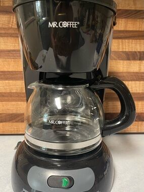 Mr. Coffee Black Drip Coffee Maker with Glass Carafe 4 Cup